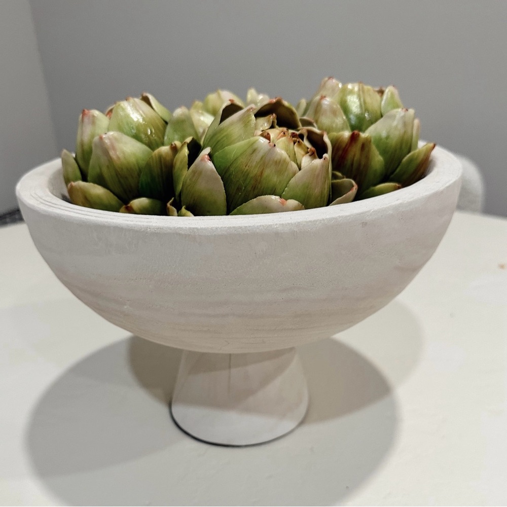 Kirkland’s Pedestal Wood Accent Bowl